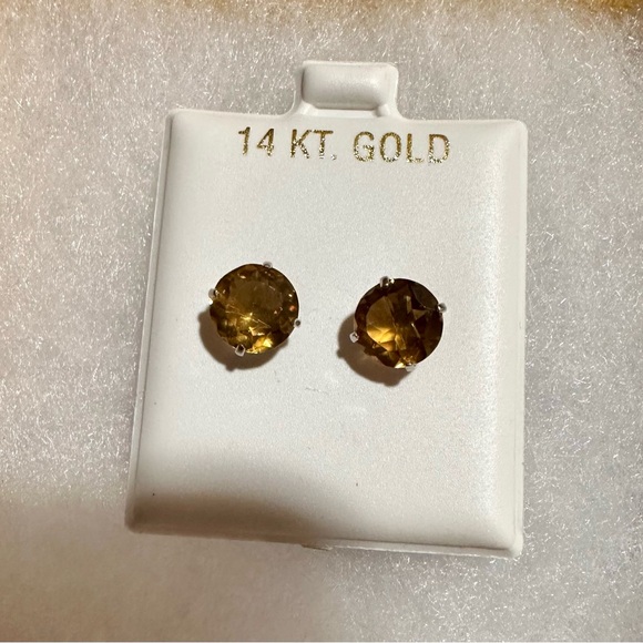 14k solid white gold with genuine 5.30ct  Yellow topaz - Picture 6 of 12